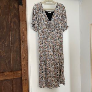 Abercrombie & Fitch Floral cinch-front Midi dress